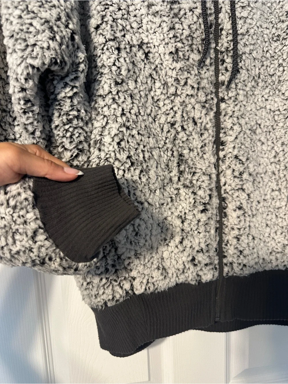 Express Fuzzy Sherpa Jacket- Full Zip
